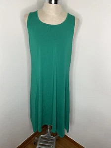 Cynthia Rowley Green Dress Sz 1X Tank Asymmetrical Hem Maxi Sleeveless Rayon - Picture 1 of 6