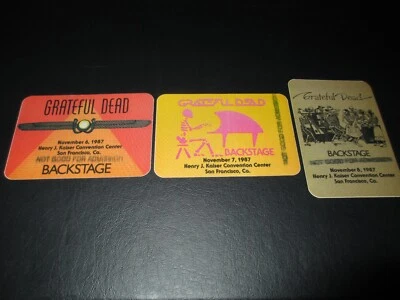 GRATEFUL DEAD BACKSTAGE PASS HENRY KAISER SAN FRANCISCO NOVIEMBRE 11/6+7+8/87 1987-SIN RESERVA Foto 1 de 4