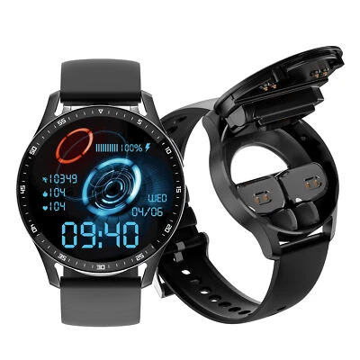 2 In 1 Bluetooth Smart Watch Wireless Music Headset Touchscreen Wristwatches - Image 1 of 4