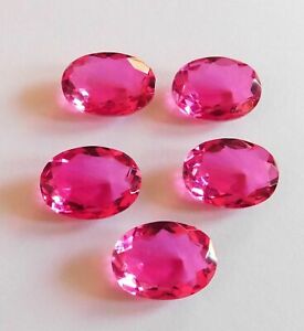 13X18 MM Lab Created Pink Tourmaline Oval Cut Lot Gemstone For Jewelry C-2649