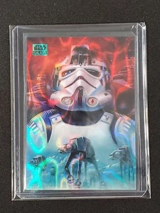 2024 Topps Chrome Star Wars Galaxy #45 AT-AT Drivers Aqua Lava Refractor /175 - Bild 1 von 2