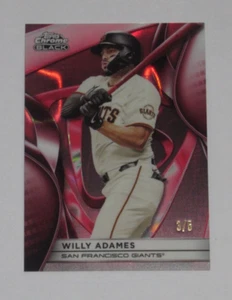 Topps Chrome Black Baseball 2025 Willy Adames Red Lava Refractor 3/5 Giants - Bild 1 von 2