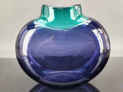 Maureen Williams Australian Art Glass Vase Signed Purple Green - image 1 of 4