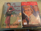Faith Baldwin Lot Of 2 Vntg Novels W/Dust Jackets 1940S Triangle Books / Grosset