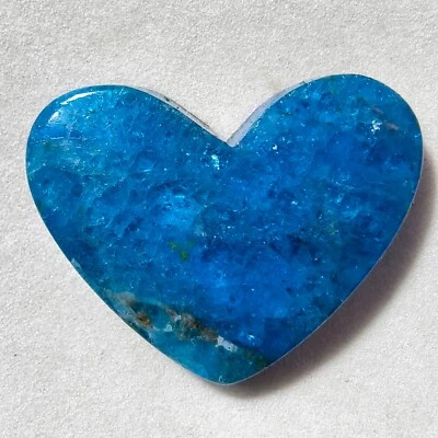 Piedra preciosa cabujón corazón apatita azul natural 42 quilates para joyería 25,1 X 32,2 mm 48 Foto 1 de 3