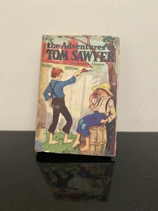 VINTAGE "THE ADVENTURES OF TOM SAWYER" POPULAR EDITION Dust Cover FS Charity - Picture 1 of 12