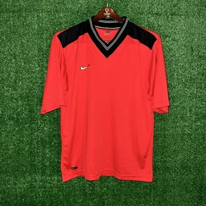 Maglia calcio vintage Nike rossa bianca taglia grande futbol autentica made in USA - Foto 1 di 8