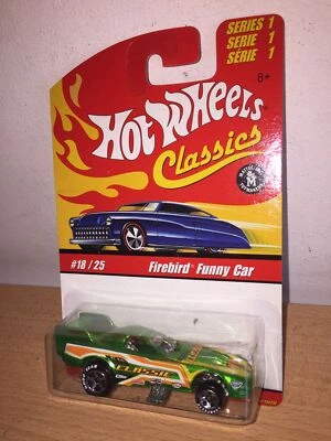 Mattel Hot Wheels Classics FIREBIRD FUNNY CAR #18/25 Vers. 1 MOC, 2005 Euro Card - Immagine 1 di 2