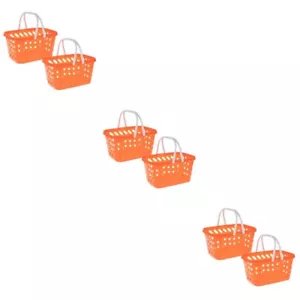 6 Pcs Toy Grocery Basket Portable Grocery Basket Shopping Cart Toy - Picture 1 of 12