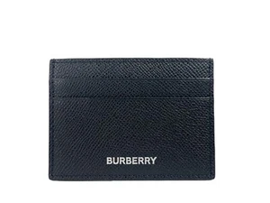Burberry Sandon Business Small Black Grained Leather Card Case Wallet - Picture 1 of 4