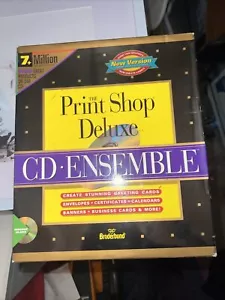 Vintage Apple Macintosh Software Broderbund Print Shop Ensemble Big Box Version - Picture 1 of 3