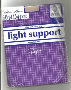 Vintage Light Support Pantyhose Silky Soft Ultra Sheer Leg -Medium Color: Bone - Picture 1 of 2