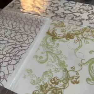 Unbranded Overlay Sheet 3 Lot Baroque Scrollwork Taj Majal NEW 12x12 - Picture 1 of 12