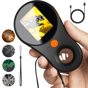 500X Tragbares Mikroskop, Mini-Taschenmikroskop, 2,0 Zoll IPS-Bildschirm 8 LED - Bild 1 von 21