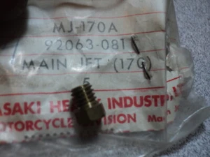 1969-76 Kawasaki G3 G4 KV100 KV100 Bushmaster Jet Main 170 lote antiguo fabricante de equipos originales 962063-081 - Imagen 1 de 3