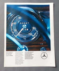 PUB PUBLICITE ANCIENNE ADVERT CLIPPING 310817 COMPTEUR KILOMETRIQUES DE MERCEDES - Imagen 1 de 1
