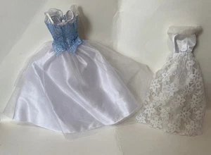 2 Barbie Puppe Brautkleider Mattel Prinzessin Braut Bridal Fashions Pink Label - Bild 1 von 11