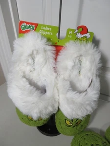NEW   THE GRINCH SLIPPERS   size MEDIUM 7/8 - Picture 1 of 6