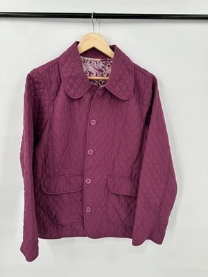 Jaqueta acolchoada reversível vintage Cervelle feminina M paisley casual leve - Imagem 1 de 4