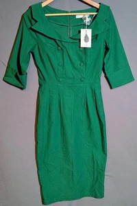 MUXXN grünes Retro Bleistiftkleid Gr. M neu mit Etikett 50er Jahre Wackelstil Cocktail - Bild 1 von 6