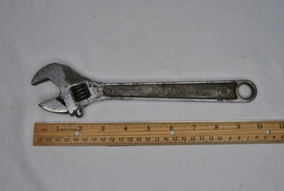 Herramientas de punto azul de colección 10" forjado ajustable media luna llave a presión EE. UU. Foto 1 de 4