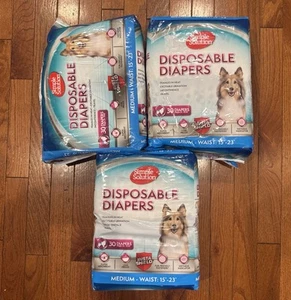 3X Simple Solution Disposable Female Dog Diapers (M) 15"-23" Waist -1 Open PACK - Picture 1 of 3