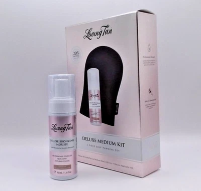 Loving Tan Deluxe Medium Kit Self-Tanning Mousse + Mitt Travel Size New - Image 1 of 3