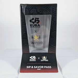 Kura Sushi × Sapporo Collectible Pint Glass + Sip & Savor Pass 2025 – New - Picture 1 of 6