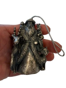 Vintage Weihnachtsmann Ornament Zinn Metall Weihnachtsmann Hirsch Hase Fuchs - Bild 1 von 5