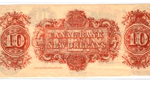 $10 "CANAL BANK" $10 (RARE) 1800'S (NEW ORLEANS) $10 UNCIRCULATED!!!! REDBACK - Picture 1 of 3