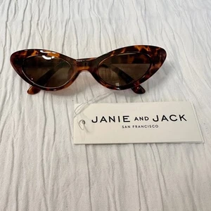 Janie and Jack Retro Cat Eye Sunglasses Tortoise Shell Girls 2-4Y - Picture 1 of 6