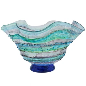 Cuenco Fazzoletto GlassOfVenice de cristal de Murano - verde aguamarina púrpura - Imagen 1 de 6