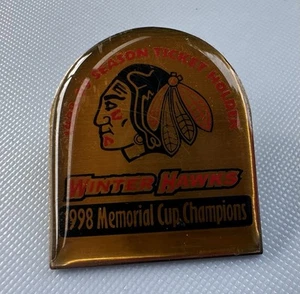 Vintage Portland Winterhawks Lapel Pin 1998 Memorial Cup Champions 98/99 Season - Picture 1 of 7