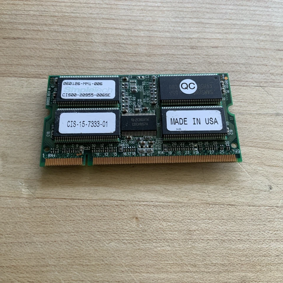 128MB Cisco SODIMM DDR PC-2100 ECC RAM Memory Module CIS-15-7331-01 - Image 1 of 2