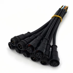 5 Paia 5Pin Impermeabile IP67 Plastica Dura 22AWG 20cm Striscia LED Connettore Cavo - Foto 1 di 5