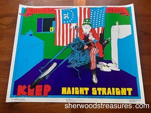 UNITED WE STAND KEEP THE HAIGHT STRAIGHT CASCOS CHET 1976 PÓSTER - Imagen 1 de 11
