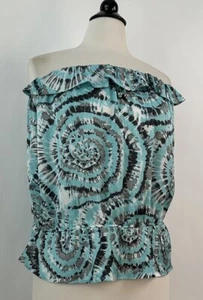 Blusa Top Peplum Sin Tirantes Gap de Fábrica X-LARGE XL Tie Dye Volantes Elásticos Nueva con Etiquetas - Imagen 1 de 9