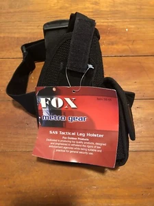 Fox Metro Gear Tactical SAS Military Adjustable Leg Thigh Gun Holster BLACK - Picture 1 of 4