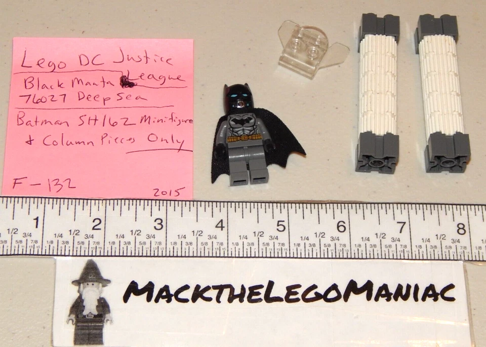 Lego DC Liga de la Justicia 76027 Batman Minifigura Solo SH162 Manta Negra Mar Profundo Foto 1 de 4