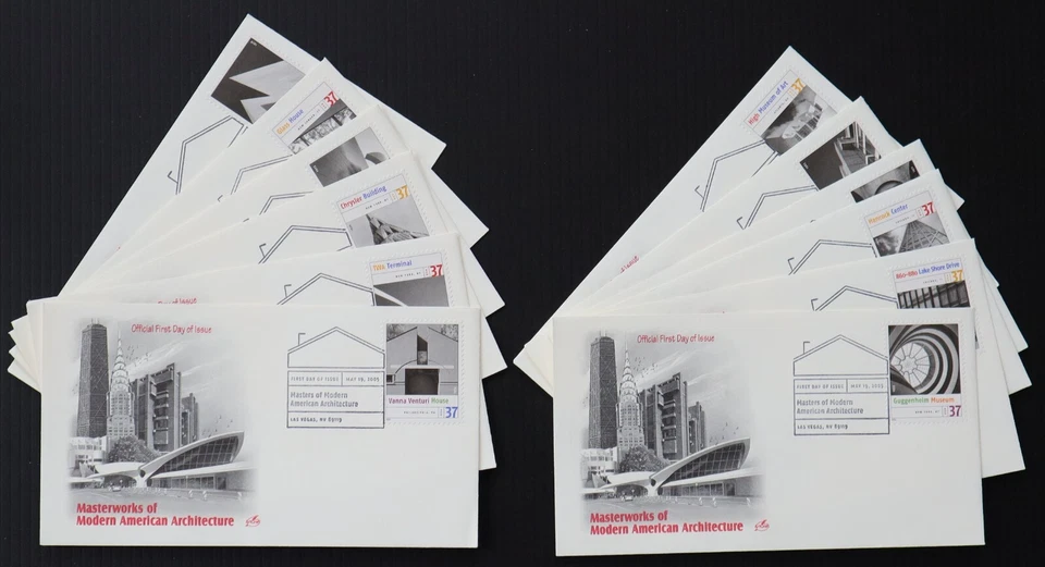 U.S. Used #3910a - 3910l 37c Architecture Set of 12 ArtCraft First Day Covers - Image 1 of 1