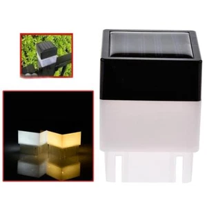 Solar Post Light 2x2" Waterproof LED Outdoor Garden Street Step Fence Cap Lamp - Picture 1 of 13