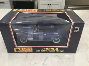 1999 Eagle Premium 1:18 1941 Blue Chevrolet Deluxe Convertible w/Soft Top - Picture 1 of 4