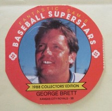 GEORGE BRETT Kansas City ROYALS 1988 FANTASTIC SAM'S BASEBALL CARD DISC #2 of 20