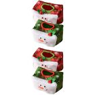  4 Pcs Tissue Cover Table Decorations Holiday Paper Case Xmas Party Desktop