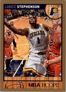 2013-14 Hoops Gold Indiana Pacers Basketball Card #69 Lance Stephenson