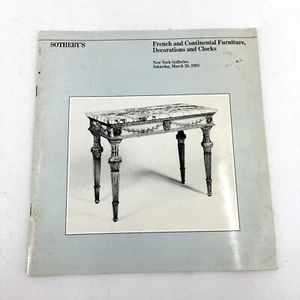 Sotheby's Auction Catalogue French & Continental Furniture Deco Clocks NY 1983 - Picture 1 of 11