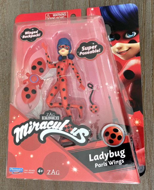 Miraculous Mission Accomplished Ladybug and Cat Noir Doll Playset, 4 Pieces