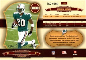 2007 Donruss Classics Rookie 162/599 Lorenzo Booker #165 Florida State/Dolphins - Picture 1 of 1
