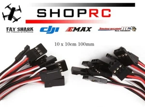 10 x 10cm 100mm Male to Male Servo extension Free first class Postage - Picture 1 of 1