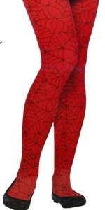 Spider Girl Man Web Tights Marvel Avenger DC Comics Witch Child Size M/L 8-14 - Picture 1 of 4